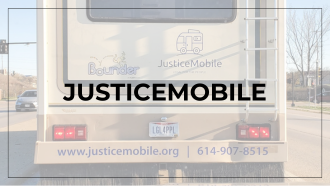Back of JusticeMobile with LGL4PPL license plate